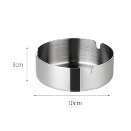 CLKE 5 x Outdoor Ashtrays, Round Stainless Steel Ashtray, Modern Metal Ashtray for Bars, Bedrooms, Living Rooms, Bars, Outdoor Home (Silver, 10 cm)