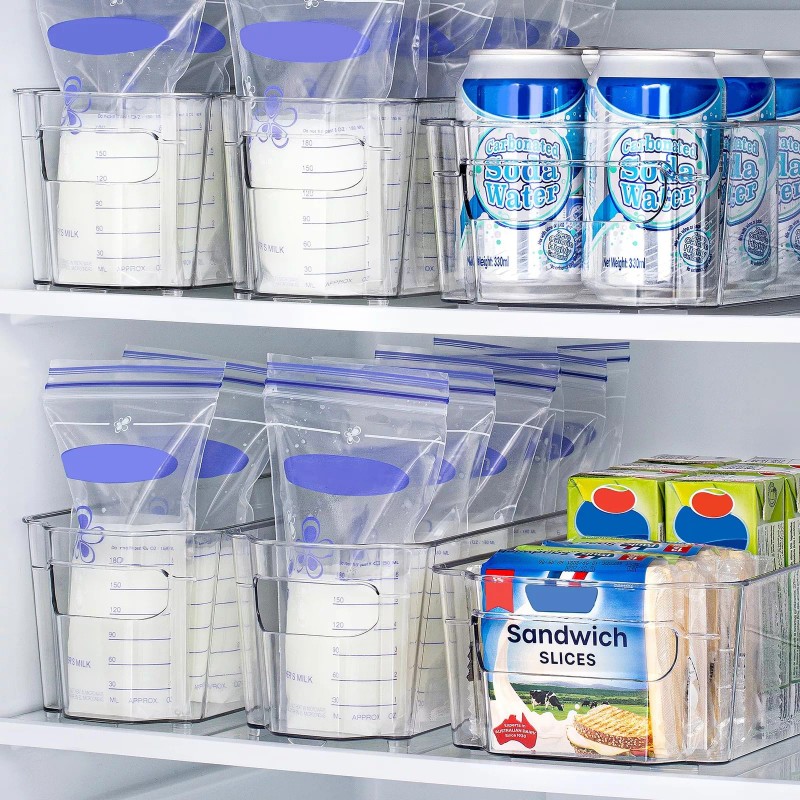 Vtopmart Breastmilk Storage Container 4PCS Set, Clear Freezer and Fridge