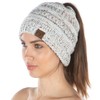 Funky Junque Exclusives BeanieTail Messy Bun Ponytail Beanie Hat -