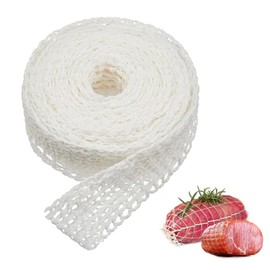Cosswe Ham Net, White Roasting Net, Rolled Roast Net, Smoking Net, Meat Net for Rolled Roasting, Cotton Mesh, Storage, Roasting Net, Calibre, 16 Elastic (5 m)