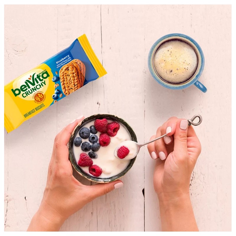 belVita Blueberry Breakfast Biscuits, 4 biscuits per pack, 25 pk.