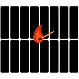 16 Count Striker Strip Replacement Stickers for Medium Matches Cloche