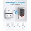 TROND Multi Plug Outlet Extender with USB - 2 Pack