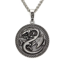 URDEAR Handcrafted Norse Viking Pendant Necklace Nodic Vikings Amulet Ornaments Jewelry Pendant Necklace Gifts for Men Women Unisex
