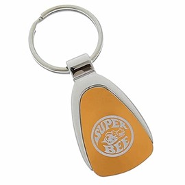 Plymouth Super Bee Key Ring Orange Teardrop Keychain