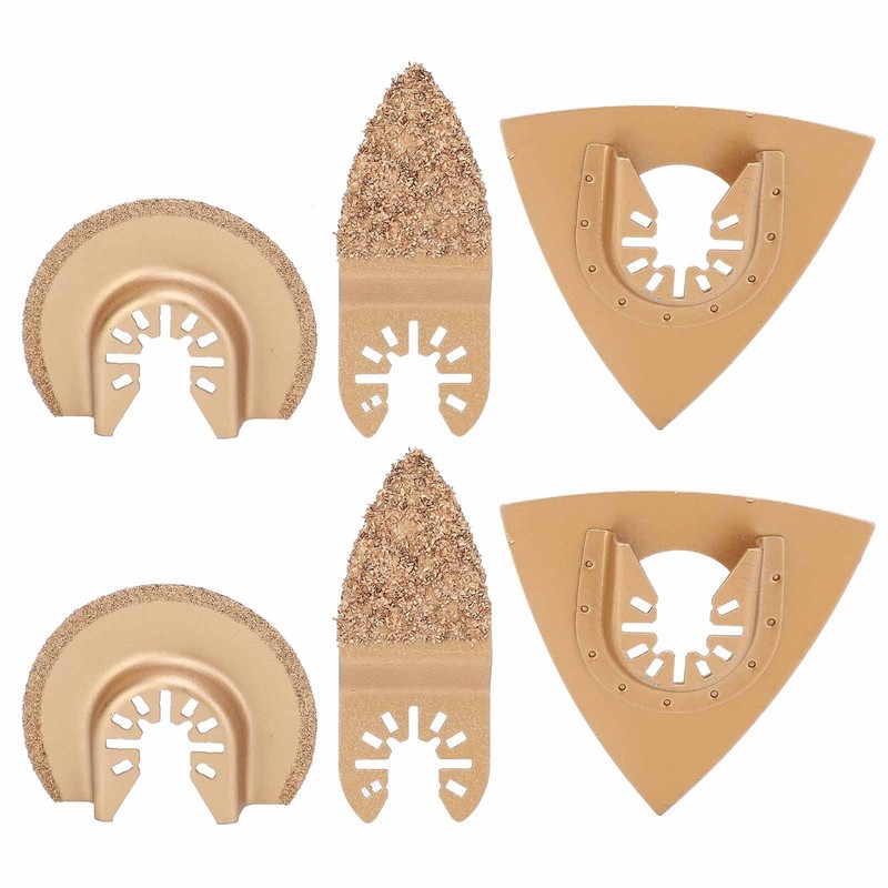 6PCS Hard Alloy Saw Blades Multifunctional Oscillating Saw Blades Tool