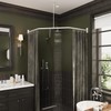 Naiture Neo-Angle Shower Curtain Rod Aluminum with Ceiling Support, 18-1/2"