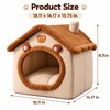 Foldable Pet House for Indoor Resting - Removable Washable Cat