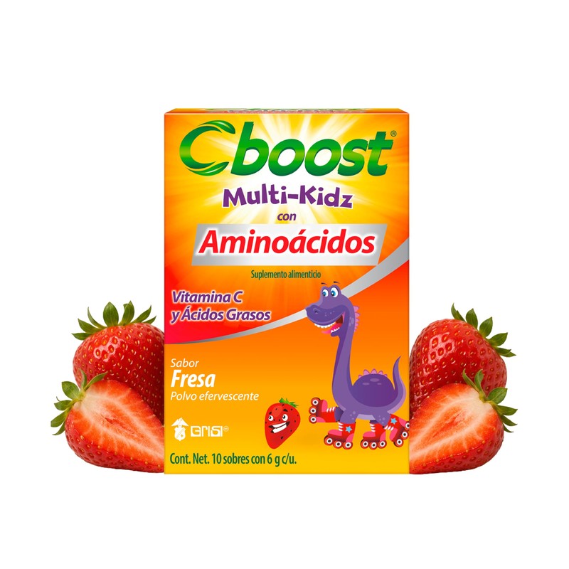 Cboost - Multi-Kidz, Suplemento Niños, Aminoácidos y Vitamina C, 10