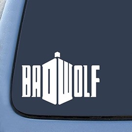 CCI056 - Badwolf Doctor Who CCI Decal Vinyl Sticker|Cars Trucks Vans Walls Laptop| White | 7.0 x 4.8 in |CCI056