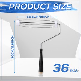 9 Inch Paint Roller Painting Roller Frame 5 Wire Roller Paint Brush Painting Supplies for Wall House Homes (36 Pcs)