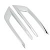 2PCS Front Fog Light Trim Silver Decoration Anti Fading Exterior