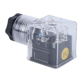 LiebeWH 5Pcs DC24V Solenoid Coil Plug, Transparent, Plastic, 5 Ports, Solenoid Valve