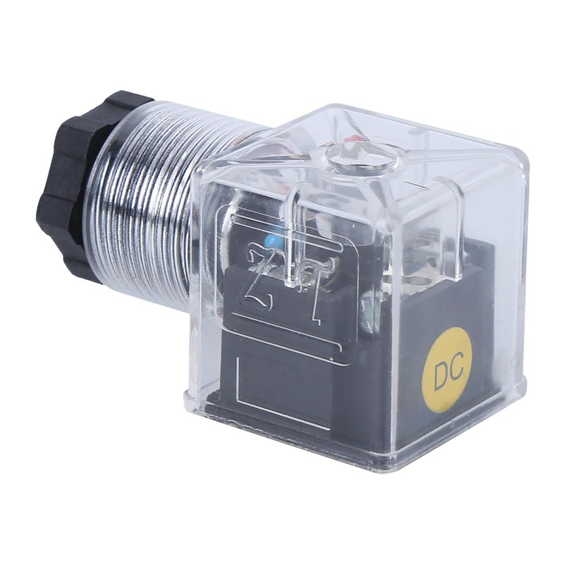 LiebeWH 5Pcs DC24V Solenoid Coil Plug, Transparent, Plastic, 5 Ports,
