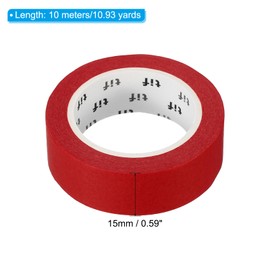 PATIKIL Holographic Washi Tape 0.59 Inch x 10.93 Yards, 1 Roll Self Adhesive Masking Sticker for DIY Art Craft Wrapping Decoration, Red