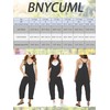 Bnycuml Girl's V Neck Sleeveless Jumpsuits Spaghetti Straps Harem Long