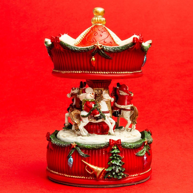 SIKORA SD08 Musical Box Music Box for Christmas Horses Carousel