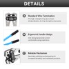 HKS Battery Cable Lug Crimping Tool 10-1 AWG with Cutter,