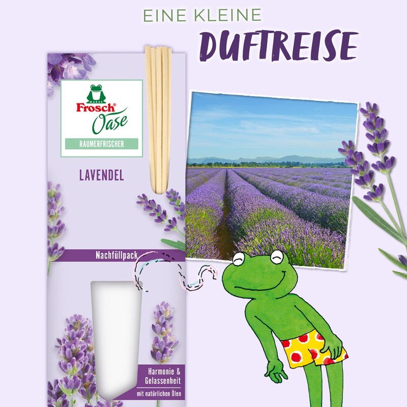 Frosch Oase Lavender Dream Room Freshener Refill Pack, 90 ml