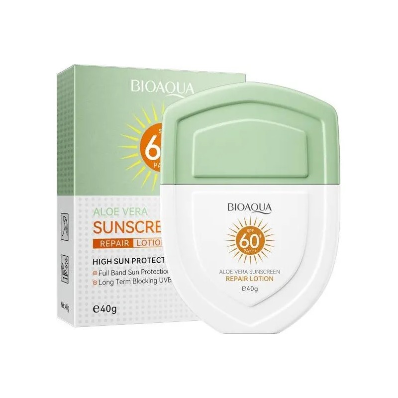 Protector Bloqueador Solar Fps 60 Bioaqua Aloe Vera Mate
