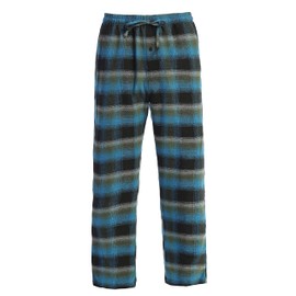Gioberti Mens Yarn Dye Brushed Flannel Pajama Pants, Elastic Waist, Night Blue, X-Large