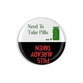 Reversible Medication Reminder Magnet – Daily Pill Tracker for Seniors 2.25 Inch