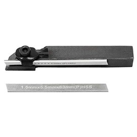 Wabeco Mini Parting Steel Holder 10 x 10 with 2 Cut-Out Blades HSS Cut-off Holder Lathe Tool