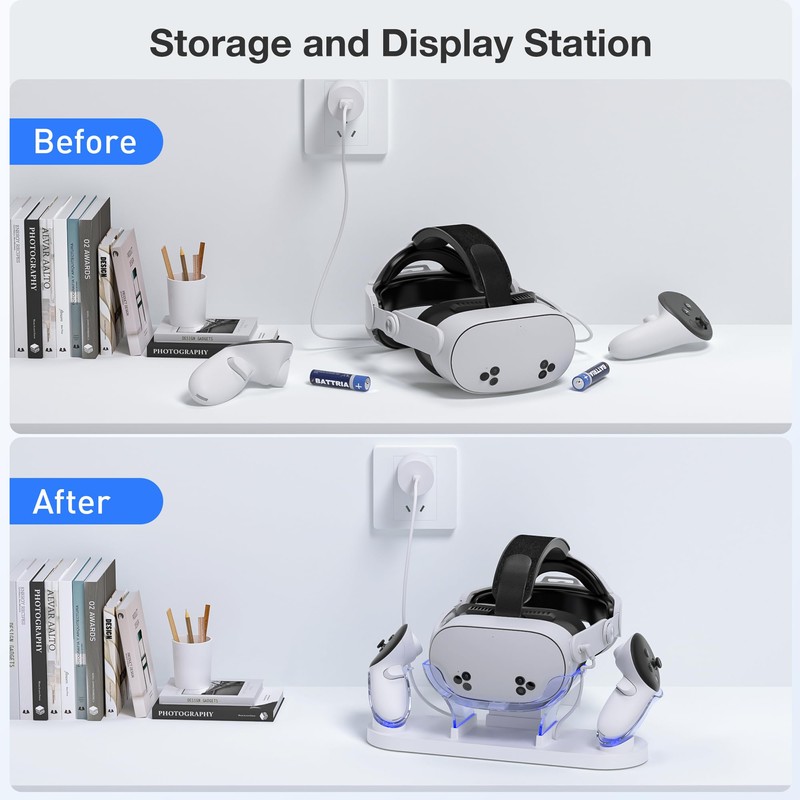 Kuject Charging Dock for Quest 3 & Quest 3s, Fast