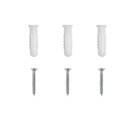 MUBVIEW Drywall Anchors with Wall Screws - Wall Anchor and Screw Kit - Set of 3 - Wall Mounting Kit - Concrete Plaster Dry Frame Anchors with Matching Plastic Anchors and mounting Screws for doorbell