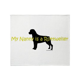 CafePress My Nanny is A Rottweiler Throw Blanket Super Soft Fleece Plush Throw Blanket, 60"x50"
