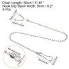 6 Pcs Sliver Toilet Handle Beaded Chain Replacement Kit 9.5“