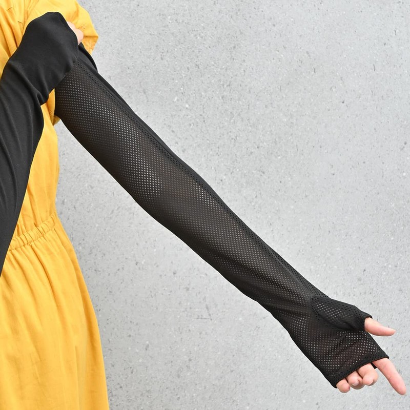 Otafuku Glove UV-3451 Summer Arm Cover, 100% Cotton, Women's, Fingerless,