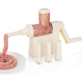 Maxdot Sausage Stuffer Machine 2 Lbs Homemade Manual Sausage Maker Meat Grinder Stuffing Maker Filling Machine with 4 Stuffing Tubes for Home Restaurant Butcher's Shop Kitchen