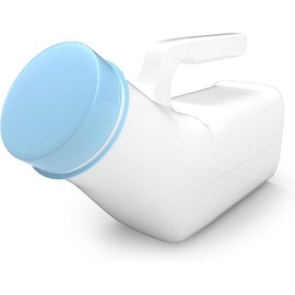 KOCOMART Urinary Bottle, Men's, Large Diameter, 33.8 fl oz (1,000 ml), Glow in the Dark Lid, Large Capacity, Leak Proof, Lightweight, Easy to Carry, Nursing, Travel, Bedside Urinal