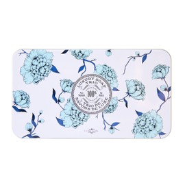 La Chatelaine Luxury Bar Soap Trio Gift Set Tin – Winter White | Made in France | Natural and Organic Soap Bars | Shea Butter Formula | 3 x 7 oz / 200g (Cherry Almond, Coconut Milk, Lychee Bilberry)