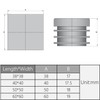 MroMax 8PCS 1.5" x 1.5" (LxW) Plastic Tubing Plug Square