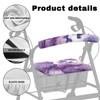 Luarisgur Purple Marble Rollator Walker Accessories Butterfly Pattern Walker Seat