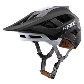 KINGBIKE Mountain Bike Helmet MTB Cycling Helmets Bicycle Helmet with Adujustable Visor for Youth Adults Men Women 2 Sizes (Black Gray, L)