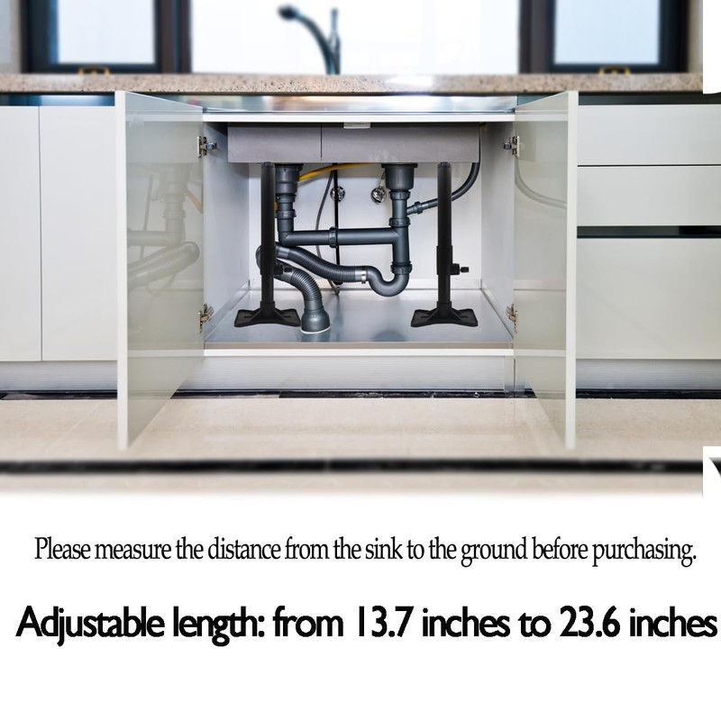 Premium Undermount Sink Brackets Kit - Adjustable Stainless Steel Sink