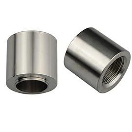 KRD PERFORMANCE Female 1/8 NPT Weld On Bung, 1/8" Weldable Bung Fuel Tank Fitting, Pack of 2, Stainless Steel Natural