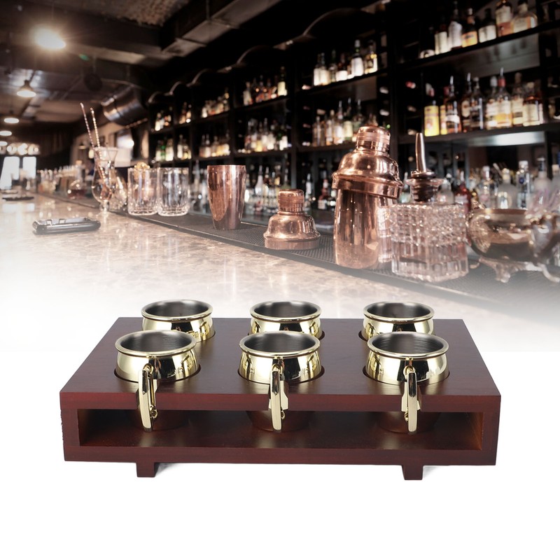 6Pcs Mule Mug Holder Set Sturdy Hammered Cocktail Drink Beer