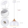 POLITAMP Modern Large Pendant Lights,Wooden Dome Pendant Light Fixture,Adjustable Hanging