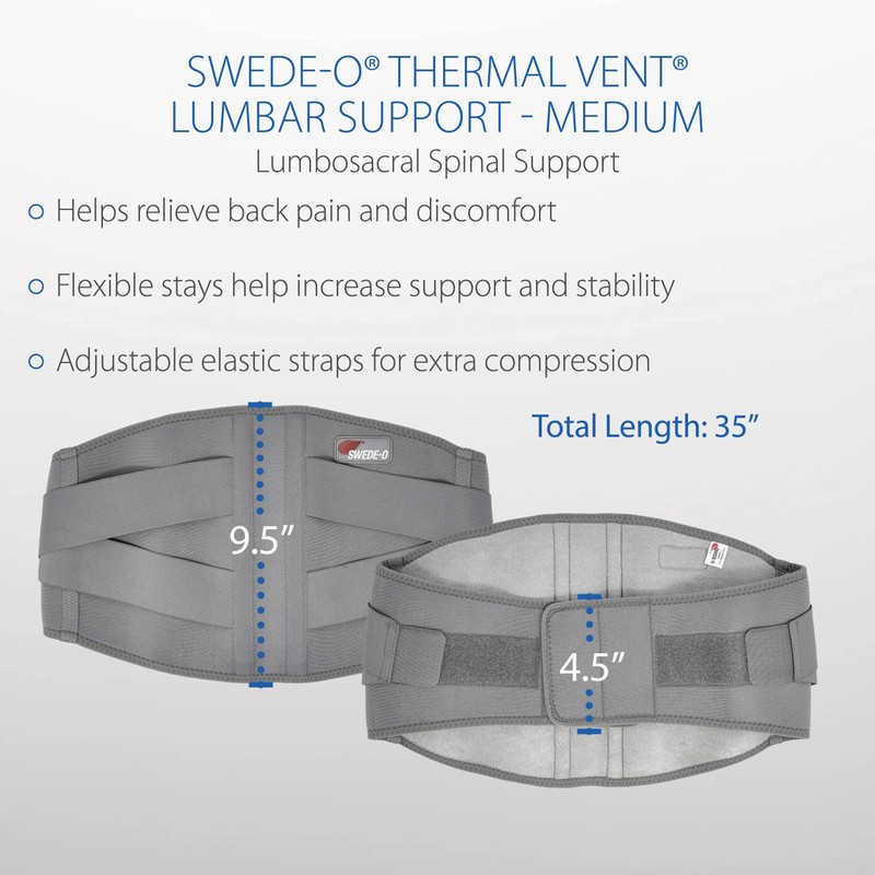 Swede-O Thermal Vent Lumbar Support - Medium