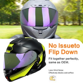 LKV RF-1200 RF 1200 Visor Replacement - CWR-1 Motocycle Helmet Visor UV Protection Face Shield Compatible With RF-1200 CWR-1 X14 Z7 X-Spirit (Chrome Purple)
