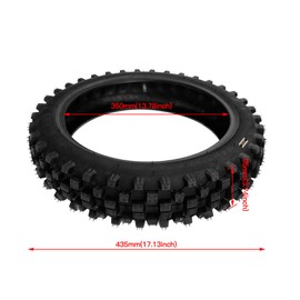 HIAORS 3.00-12 80/100-12 Dirt Bike Rear Tire and Inner Tube Compatible with 90cc 110cc 125cc XR70 CRF70 PW80 TTR90 TTR110 KX65 SSR125 Taotao DB14 Coolster QG214 Tuttio Off Road Motocross Motorcycle