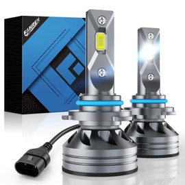 Upgraded HB3/9005 Light Bulb, 40,000LM Super Bright 6500K, 7 Years Long Service Life with Cooling Fan, Real 1:1 Size 9005 Fog Lights, CANbus-Ready Plug and Play, lP68 Waterproof, Pack of 2