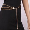 2Pcs Fashionable Layer Waist Chain Belt Beautiful Charming Multilayer Metal