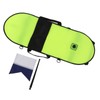 Diving Float Fluorescent Green Inflation Signal Buoy with Flag for