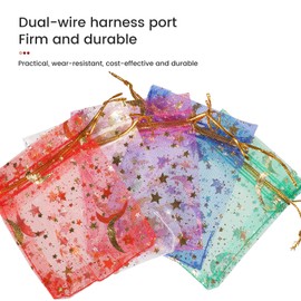 Organza Bags Jewelry Sachets Mesh Bags with Drawstring Mesh Favor Bags Mini Gift Pouches Sheer Organza Bag for Wedding Party Christmas Gift Candy Bag