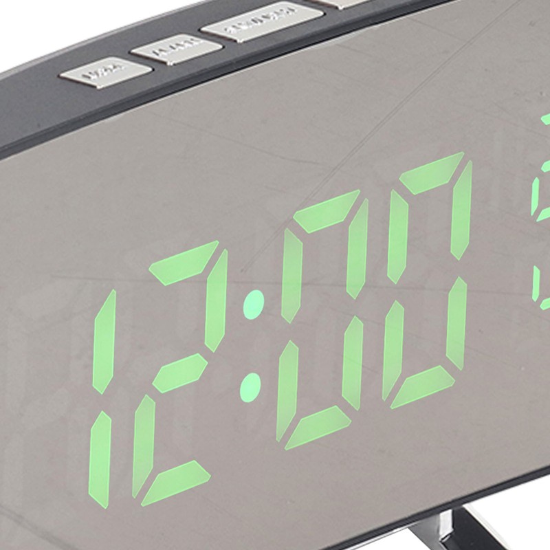 LED Digital Clock 3 Level Brightness Snooze USB Battery Powered